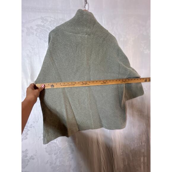 Soft Surroundings Sweater 1X Green Heather Cowl Neck Cotton Stretch - Picture 7 of 8